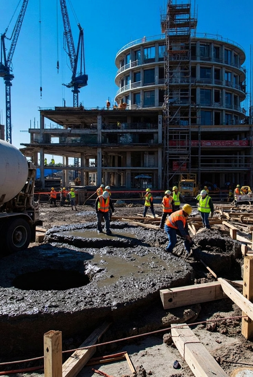 Signature Project — Structure in Progress — Reinforced concrete frame and site works, executed by Sempersol Infra